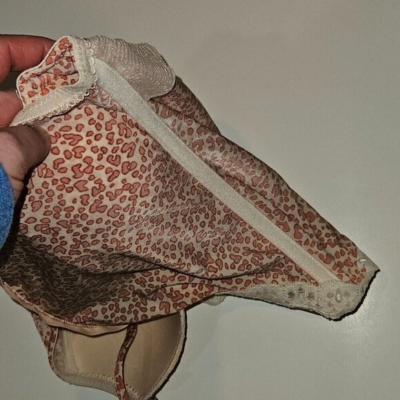 NEW Donna L'Oren Gold Label Bustier Pink Leopard Print Bra Cups Stays Size 34B - Picture 12 of 14